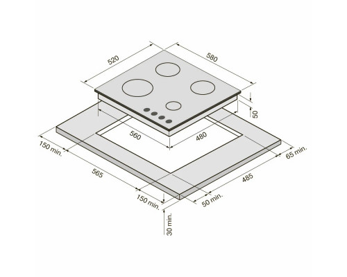 Варочная поверхность Krona NEBEL 60 WH W