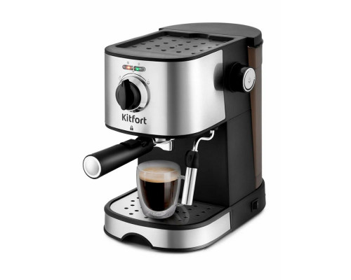 Кофеварка Kitfort KT-753 черный/нержавеющая сталь
