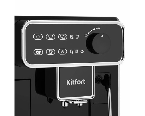 Кофемашина Kitfort КТ-7256 черный/нержавеющая сталь