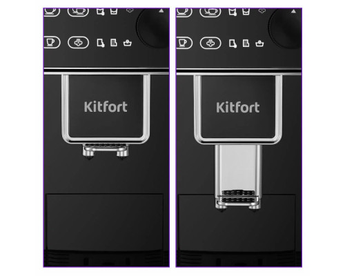 Кофемашина Kitfort КТ-7256 черный/нержавеющая сталь