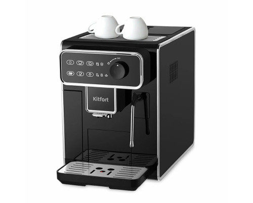 Кофемашина Kitfort КТ-7256 черный/нержавеющая сталь