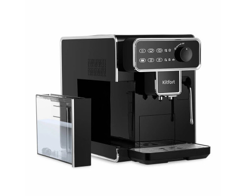 Кофемашина Kitfort КТ-7256 черный/нержавеющая сталь