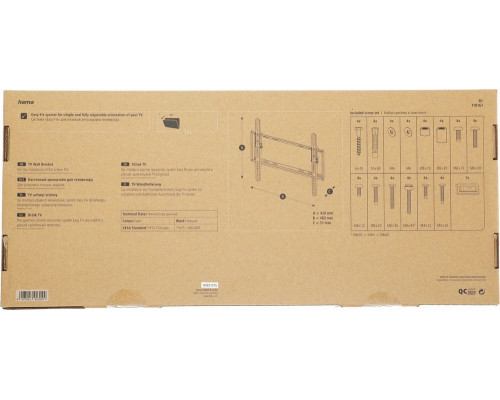 Кронштейн Hama R1 118161 черный