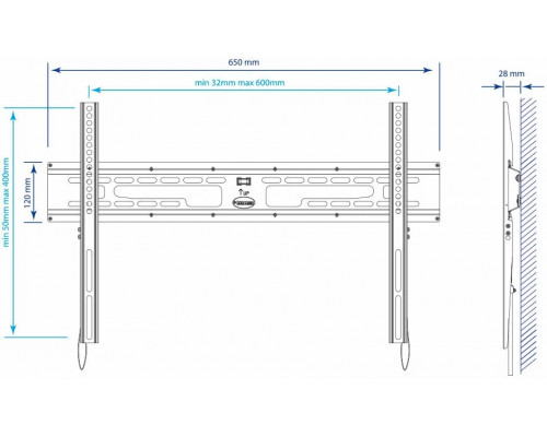 Кронштейн Kromax FLAT-1 черный
