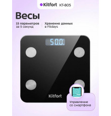 Весы напольные Kitfort КТ-805 черный