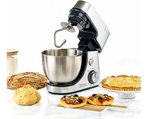 Кухонный комбайн Moulinex QA51AD10 серебристый/черный