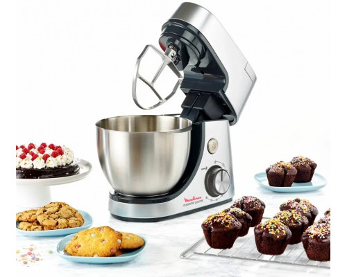 Кухонный комбайн Moulinex QA51AD10 серебристый/черный