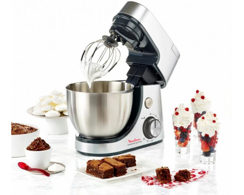 Кухонный комбайн Moulinex QA51AD10 серебристый/черный