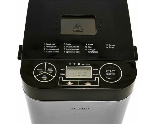 Хлебопечь DELTA LUX DL-8008В нерж