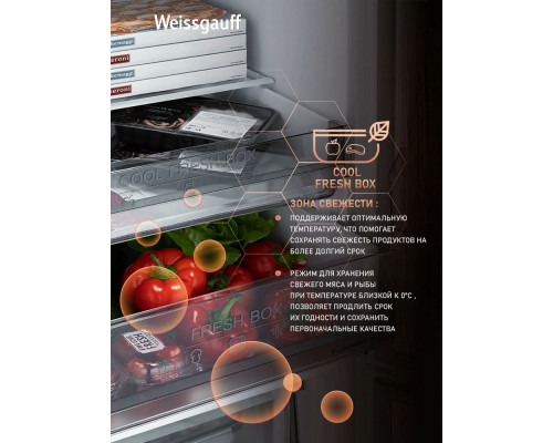 Холодильник Weissgauff WRK 2000 Total NoFrost Inverter Inox