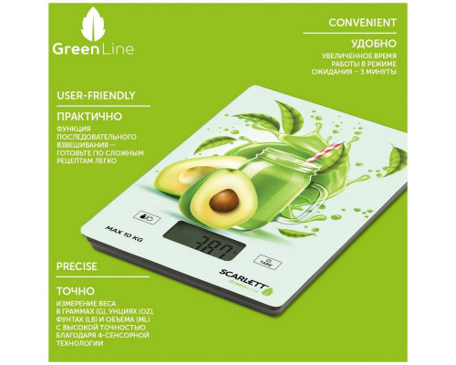 Кухонные весы Scarlett SC-KS57P74 Green Line