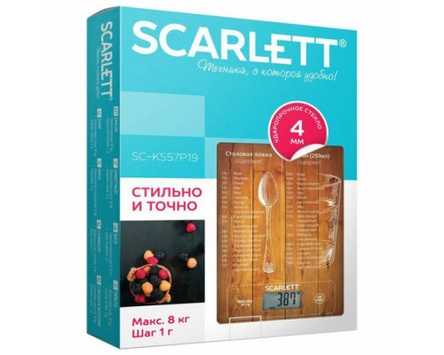 Кухонные весы Scarlett SC-KS57P19 рисунок