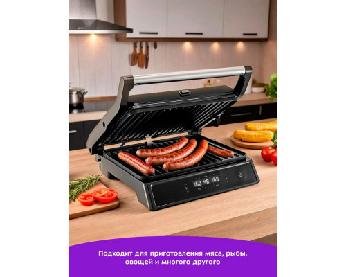 Гриль Kitfort КТ-3682 черный/серебристый