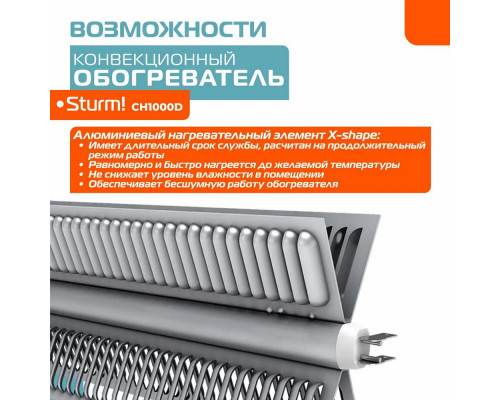 Конвектор Sturm! CH1000D белый