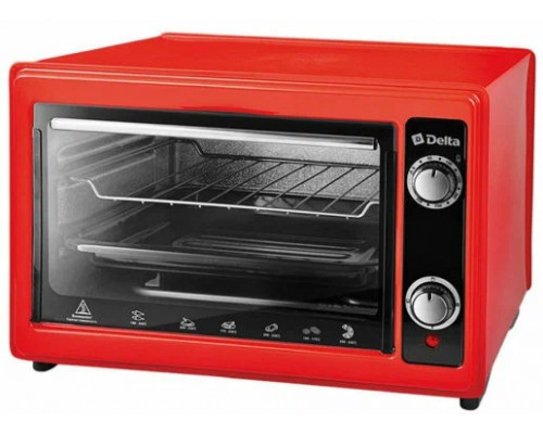 Мини-печь Delta D-0122 красная