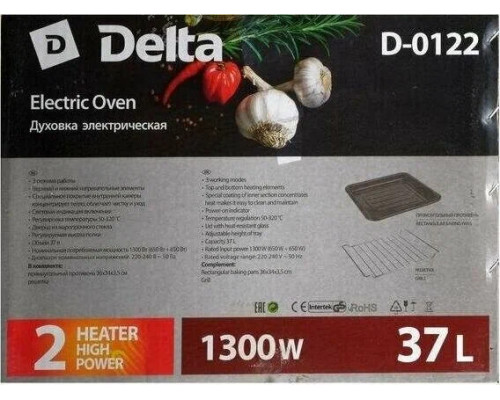 Мини-печь Delta D-0122 красная