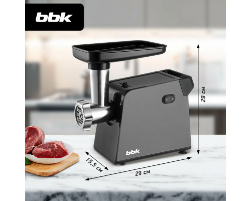 Мясорубка BBK MG2009 черный/серый