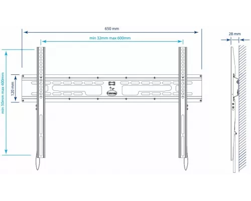 Кронштейн Kromax FLAT-1 черный