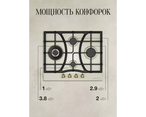 Варочная поверхность Kuppersberg FS 610 C Bronze