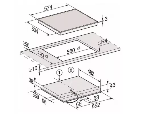 Варочная поверхность Miele KM 6520 FR черный