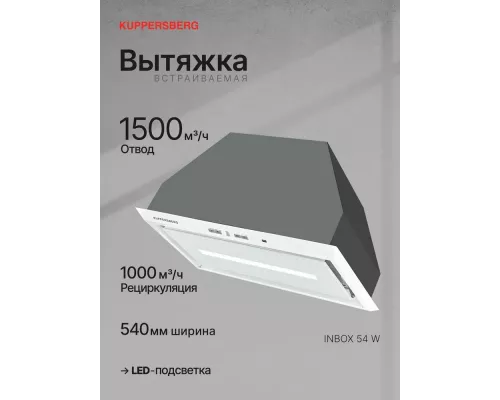 Встраиваемая вытяжка Kuppersberg INBOX 54 W
