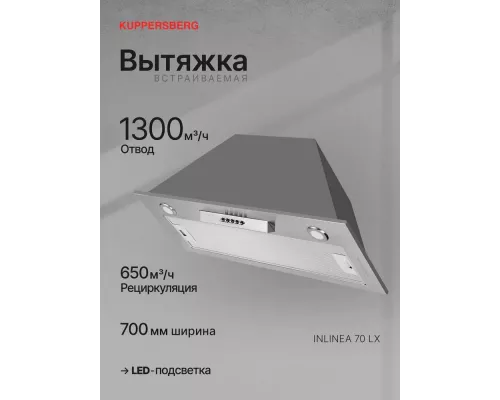 Встраиваемая вытяжка Kuppersberg INLINEA 70 LX