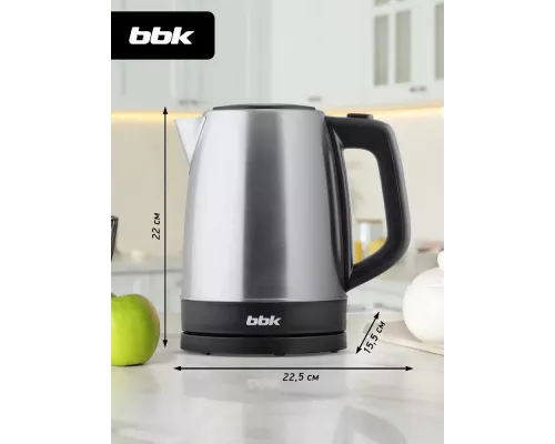 Чайник BBK EK1765S черный/нержавеющая сталь