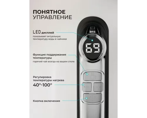 Чайник GALAXY LINE GL 0360 черный