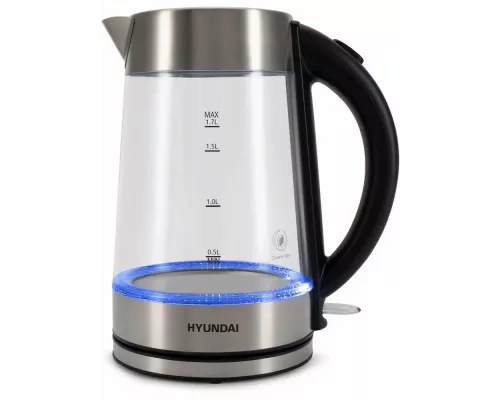 Чайник Hyundai HYK-G7405 черный/серебристый