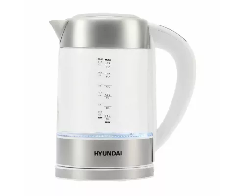 Чайник Hyundai HYK-S5807 белый/серебристый