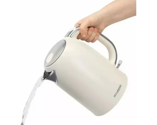 Чайник Hyundai HYK-S9900 молочный/серебристый