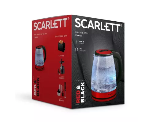 Чайник SCARLETT SC-EK27G65 красный/черный
