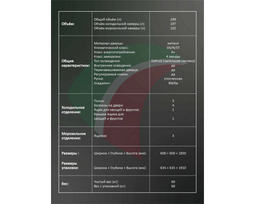 Холодильник ARDO RTH360296W2 белый