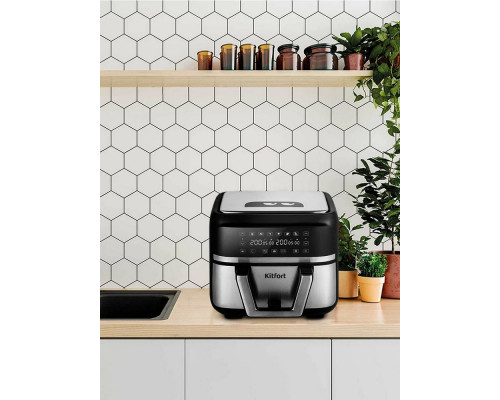 Аэрогриль Kitfort КТ-2247 черный/серебристый