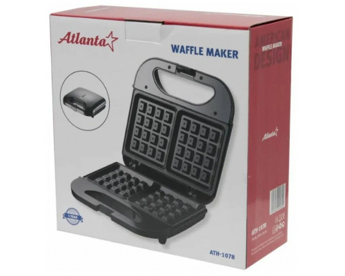 Вафельница Atlanta ATH-1078 черный