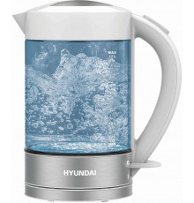 Чайник HYUNDAI HYK-G9990 белый/серебристый