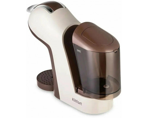Кофеварка Kitfort КТ-7448 коричневый/бежевый
