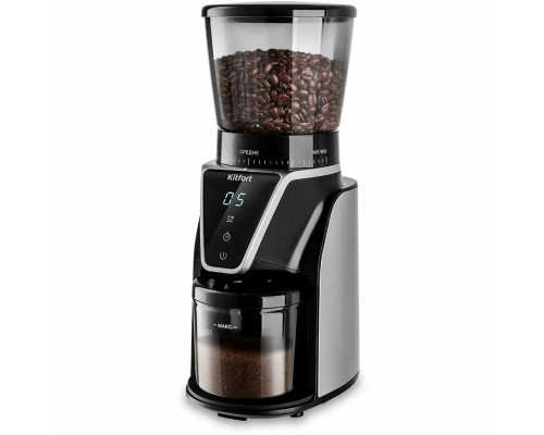 Кофемолка Kitfort КТ-784 черный/серебристый