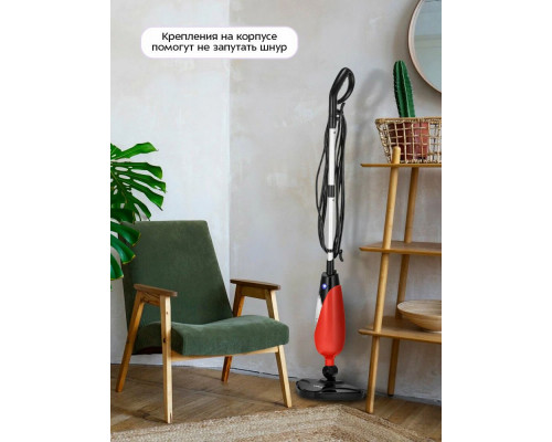 Паровая швабра Kitfort КТ-3939 красный/черный