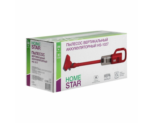 Вертикальный пылесос HOMESTAR HS-1027 красный