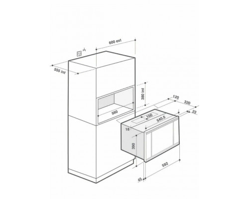 Встраиваемая микроволновая печь Brandt BMG2120B