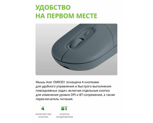 Мышь Acer OMR301 черный