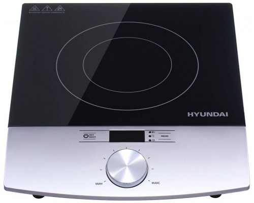 Настольная плита Hyundai HYC-0102 серебристый/черный