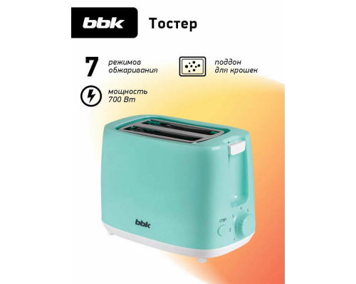 Тостер BBK TR82 снежная мята