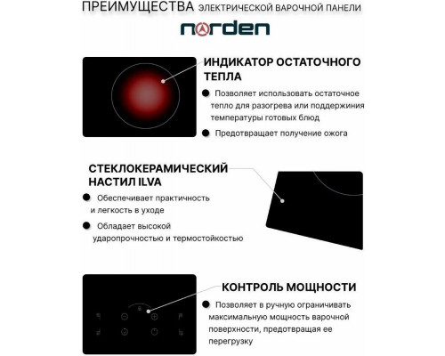 Варочная поверхность NORDEN VTRC 4G BLG черный