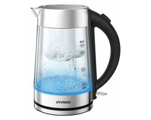 Чайник Hyundai HYK-G7405 черный/серебристый