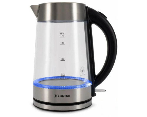 Чайник Hyundai HYK-G7405 черный/серебристый