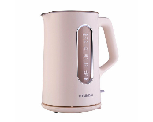 Чайник Hyundai HYK-G8888 кремовый/прозрачный