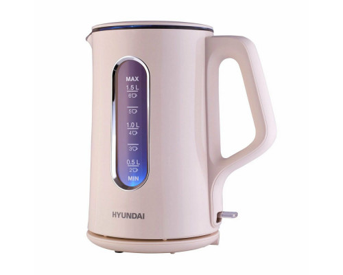 Чайник Hyundai HYK-G8888 кремовый/прозрачный