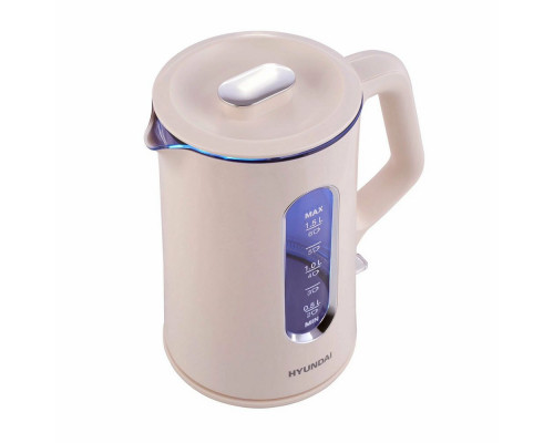 Чайник Hyundai HYK-G8888 кремовый/прозрачный